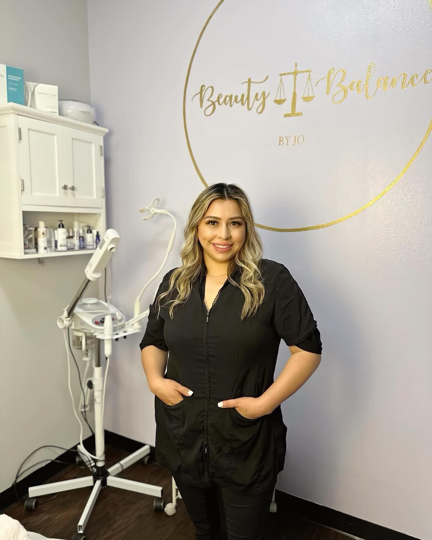 Joana in a treatment room at Beauty Balance by Jo